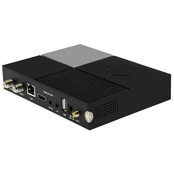 Receptor FTA HTV H400 IPTV Wi-Fi/USB/A.V/HDMI Bivolt - Preto/Prata