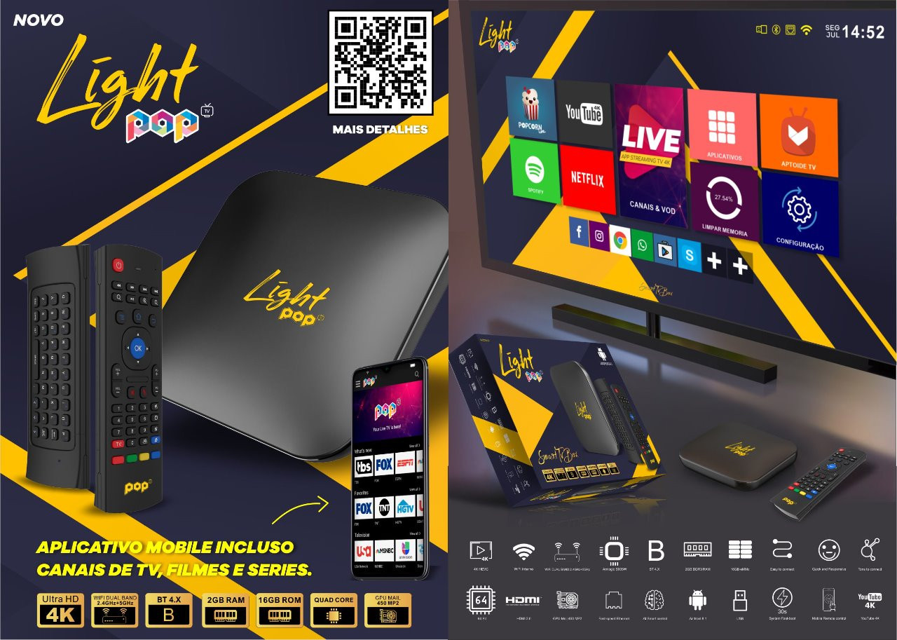 Pop TV Light 4K Ultra HD Wi-Fi IPTV