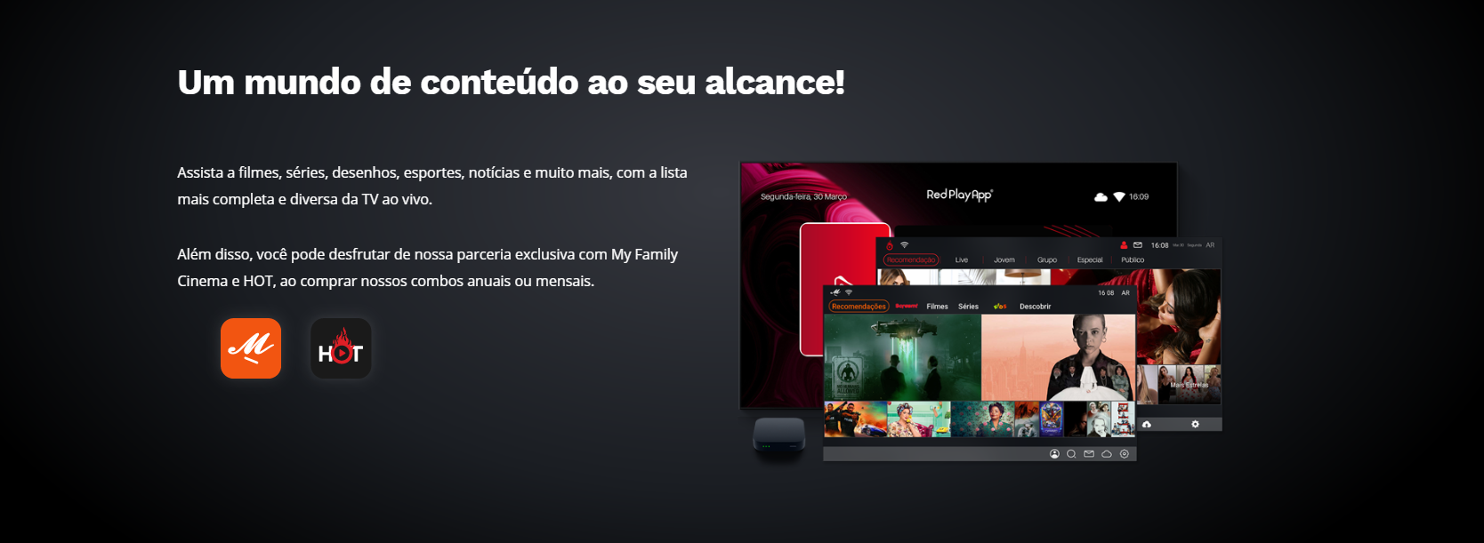 MXQ PRO + 3 Anos Redplay Myfamily